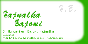 hajnalka bajomi business card